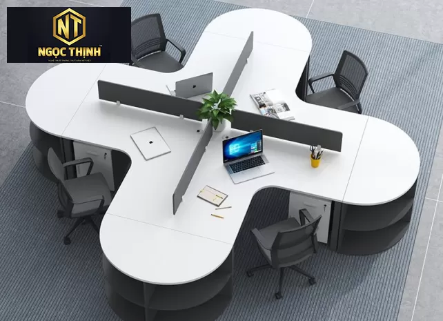 bàn làm việc nhóm kiểu mới có hình dấu cộng hiện đại bàn làm việc nhóm kiểu mới có hình dấu cộng hiện đại